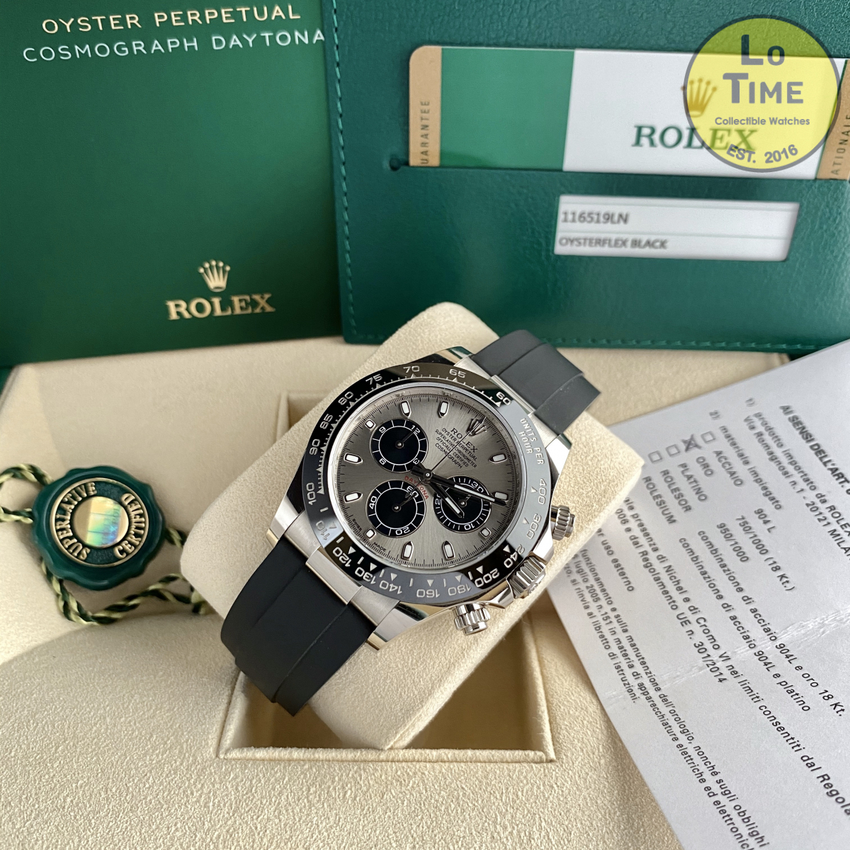 Rolex Daytona 116519LN Oysterflex B/P